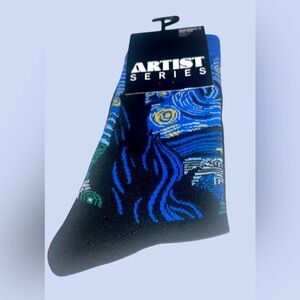 *new* Starry Night by Vincent Van Gogh Blue and Black Socks
